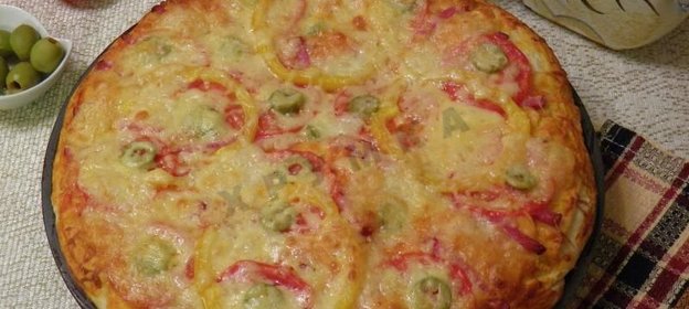 Американская пицца на толстом тесте