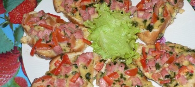 Пицца на батоне