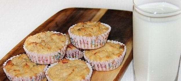 Маффины творожные с бананом