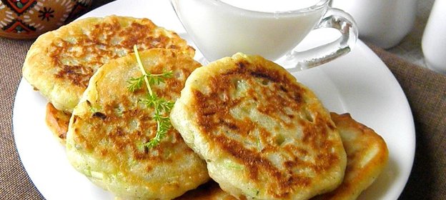 Оладьи из кабачков на кефире