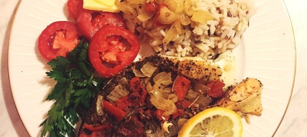 Семга с прованскими травами, запеченная в фольге