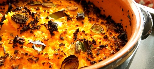 Тыквенная запеканка с сыром