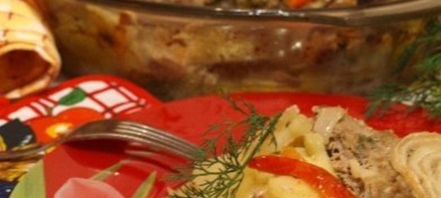 Тавая - запеканка из фарша и картофеля