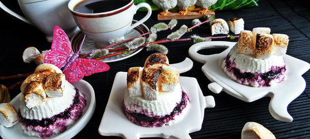 Творожный десерт с маршмеллоу