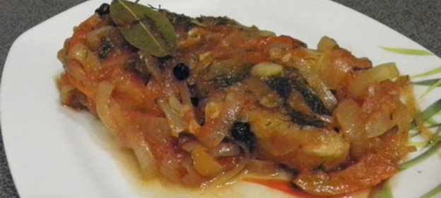 Судак под томатным маринадом