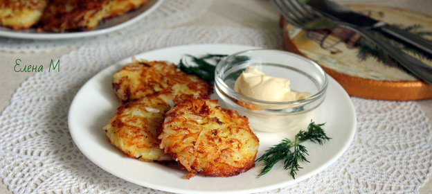 Картофельно-рисовые оладьи с творогом