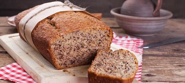 Банановый кекс с грецкими орехами