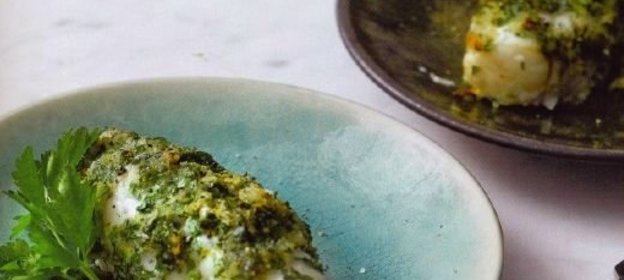 Морской дьявол, запеченный под хрустящей корочкой