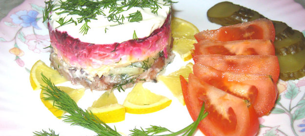 Селедка под шубой. Порционная