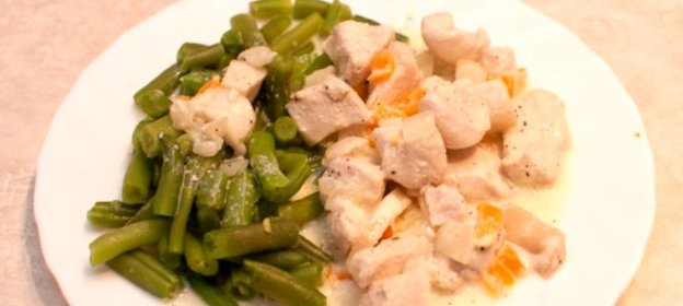 Курица с белыми грибами