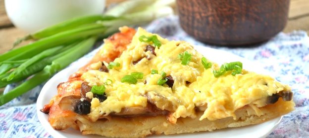 Пицца на кефире в духовке