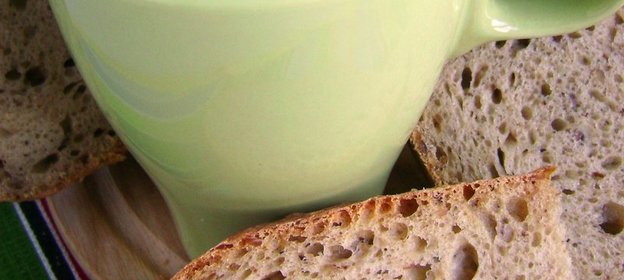 Хлеб с гречкой, грибами и жареным луком