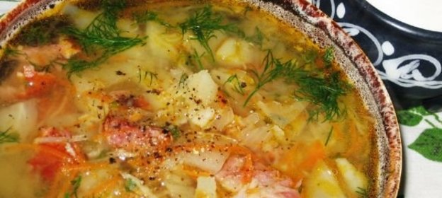 Щи ленивые на копченостях