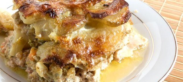 Мясная запеканка с картофелем