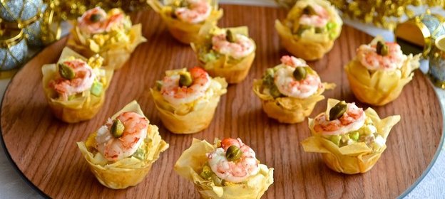 Средиземноморский Оливье в корзиночках