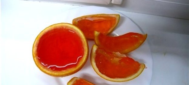 Желе в апельсине