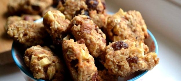 Яблочное печенье с овсяными хлопьями (веганское)