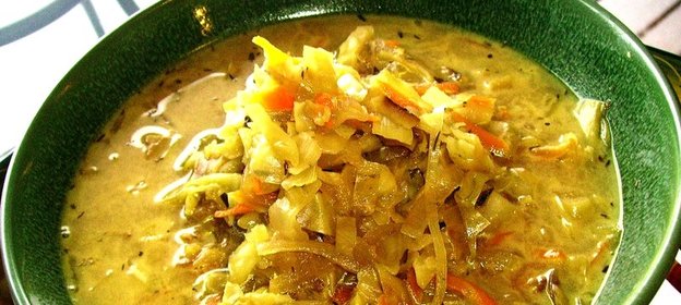 Щи постные с грибами