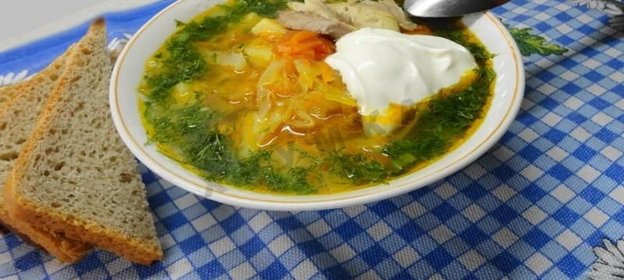 Вкусные щи с курицей из свежей капусты