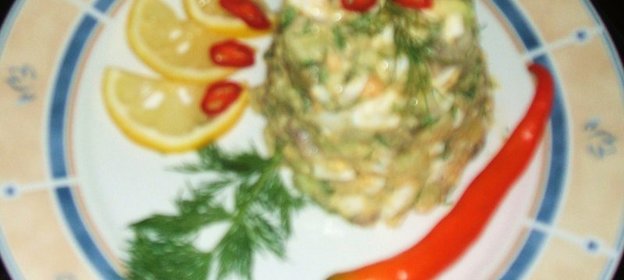 САЛАТ с авокадо и сельдью