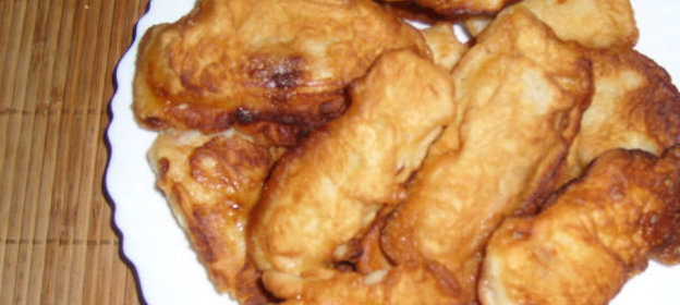 Банановая булочка с творогом