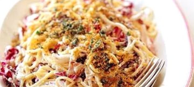 Спагетти с радиккио и рикоттой