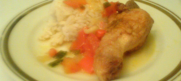 Курица с карри и рисом