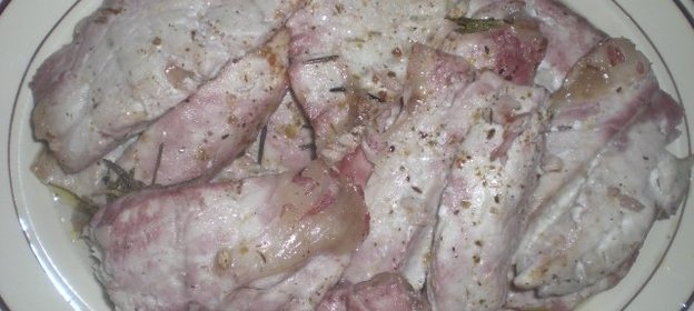 Запечёное маринованое филе морской рыбы