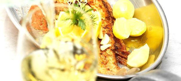 Морской язык с картофелем