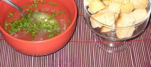 Крепкий бульон из мяса