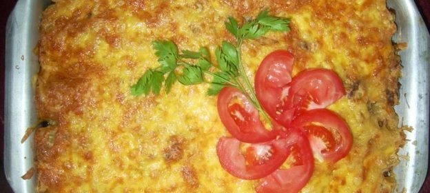 Макаронная запеканка в духовке с фаршем