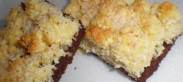 Двухслойное кокосовое печенье