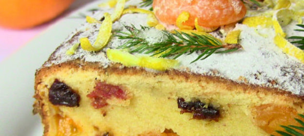 Рождественский кекс с мандаринами