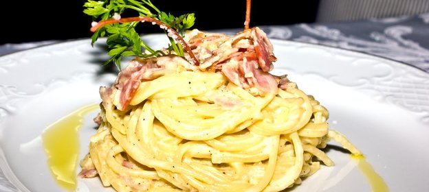 Быстрые спагетти карбонара