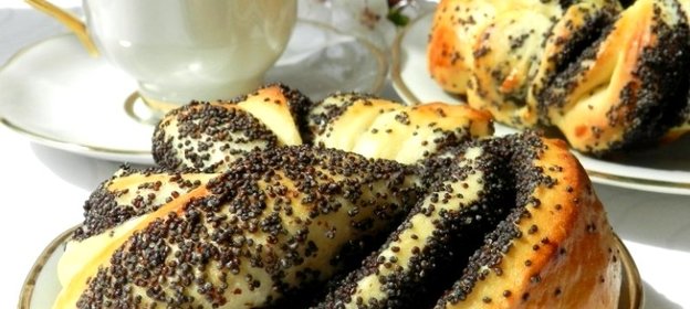 Булочки с маком без дрожжей