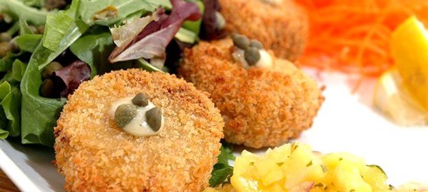 Морские гребешки фри, панированные в муке