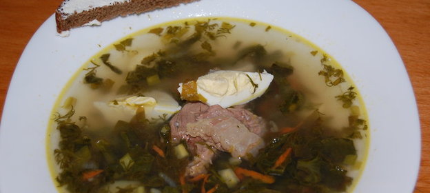 Зеленые щи со шпинатом.Вариант