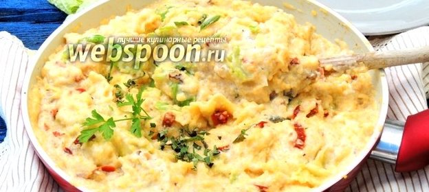 Полента с савойской капустой и маскарпоне