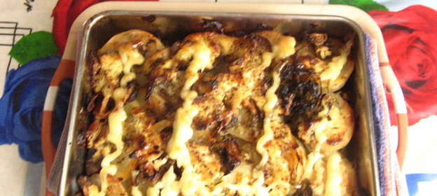 томленная картофельнно-грибная запеканка