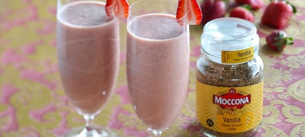 Коктейль Кофе, клубника и карамель