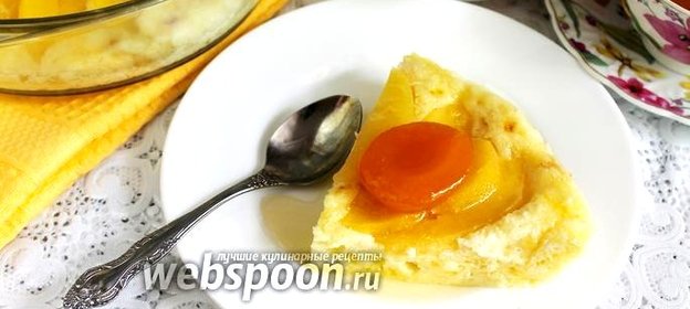 Творожная запеканка с яблоком в микроволновке