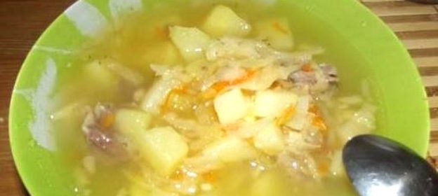 Щи с квашеной капустой