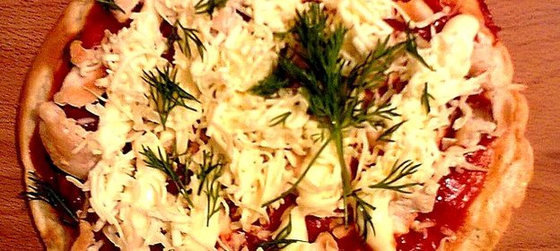 Быстрая пицца на сковороде