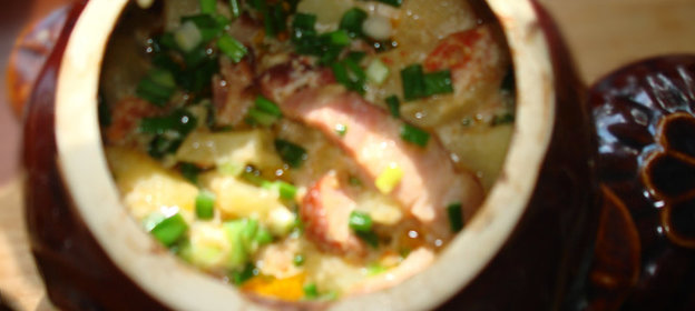 Картофельная запеканка с щавелем