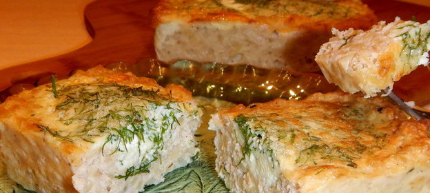 Куриные хлебцы с укропом и мягким сыром