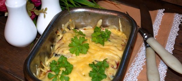 Запеканка с баклажанами и сыром
