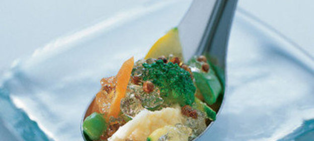 Овощи в желе с кориандром