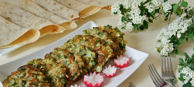 Оладьи капустные с овсяными хлопьями