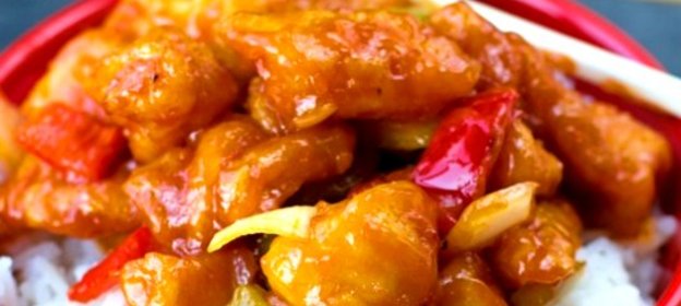 Курица с овощами в кисло-сладком соусе