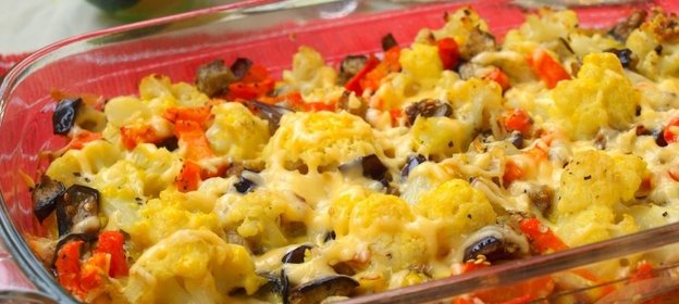 Запеканка из баклажанов и цветной капусты